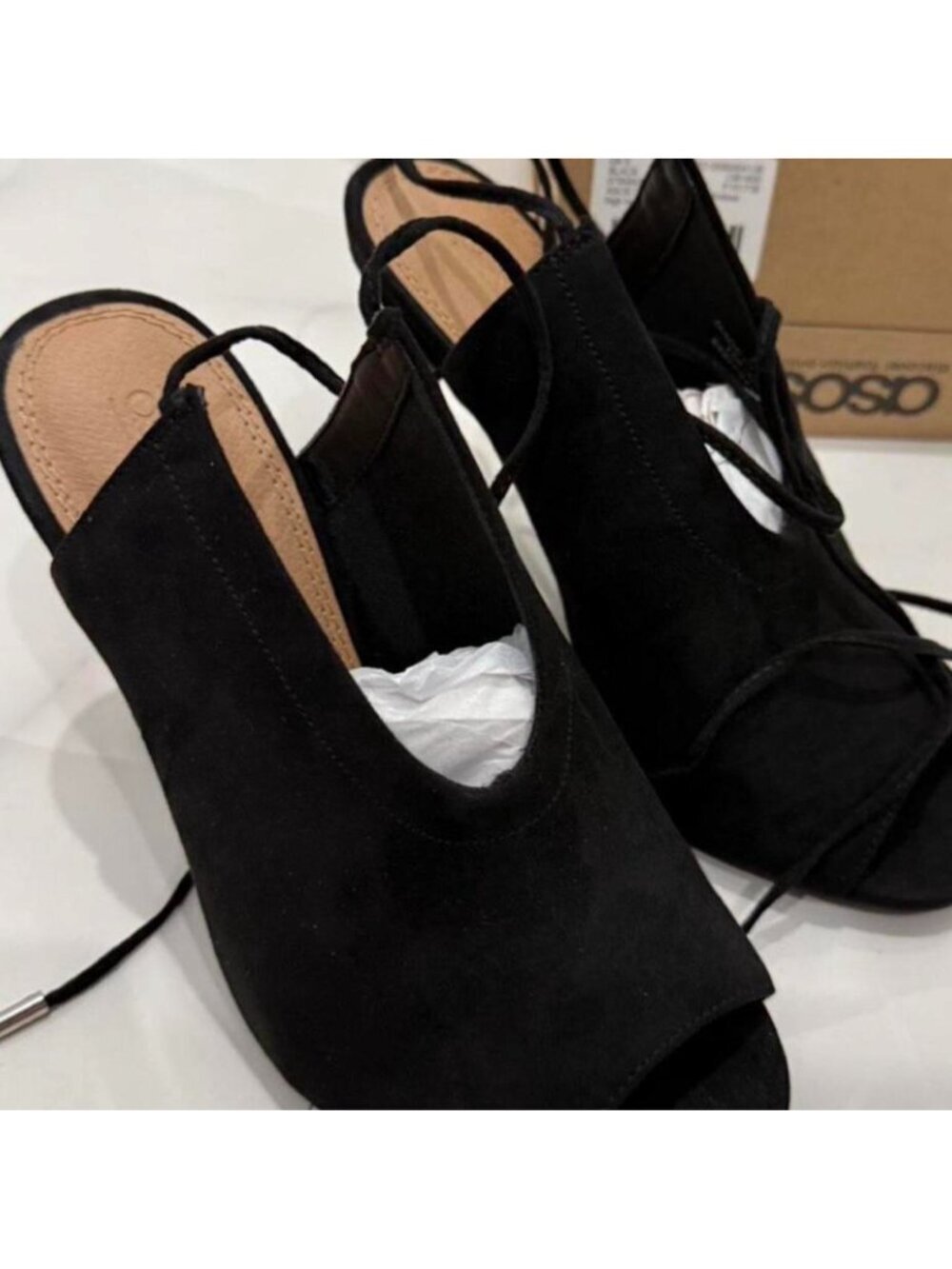 ASOS black suede high heels Size 7 - Picture 3 of 7